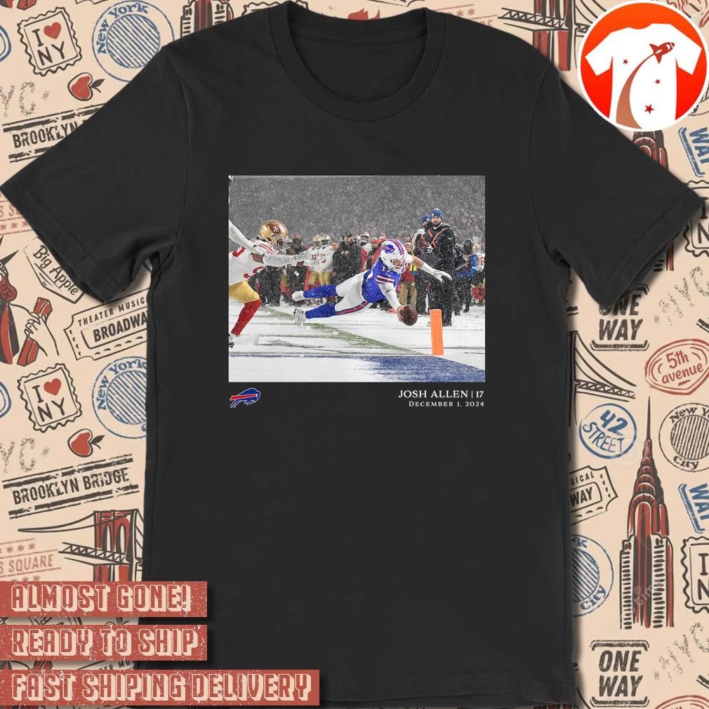 Official Josh Allen Buffalo Bills NFL Football Flash Features Week 13 December 1 2024 t-shirt