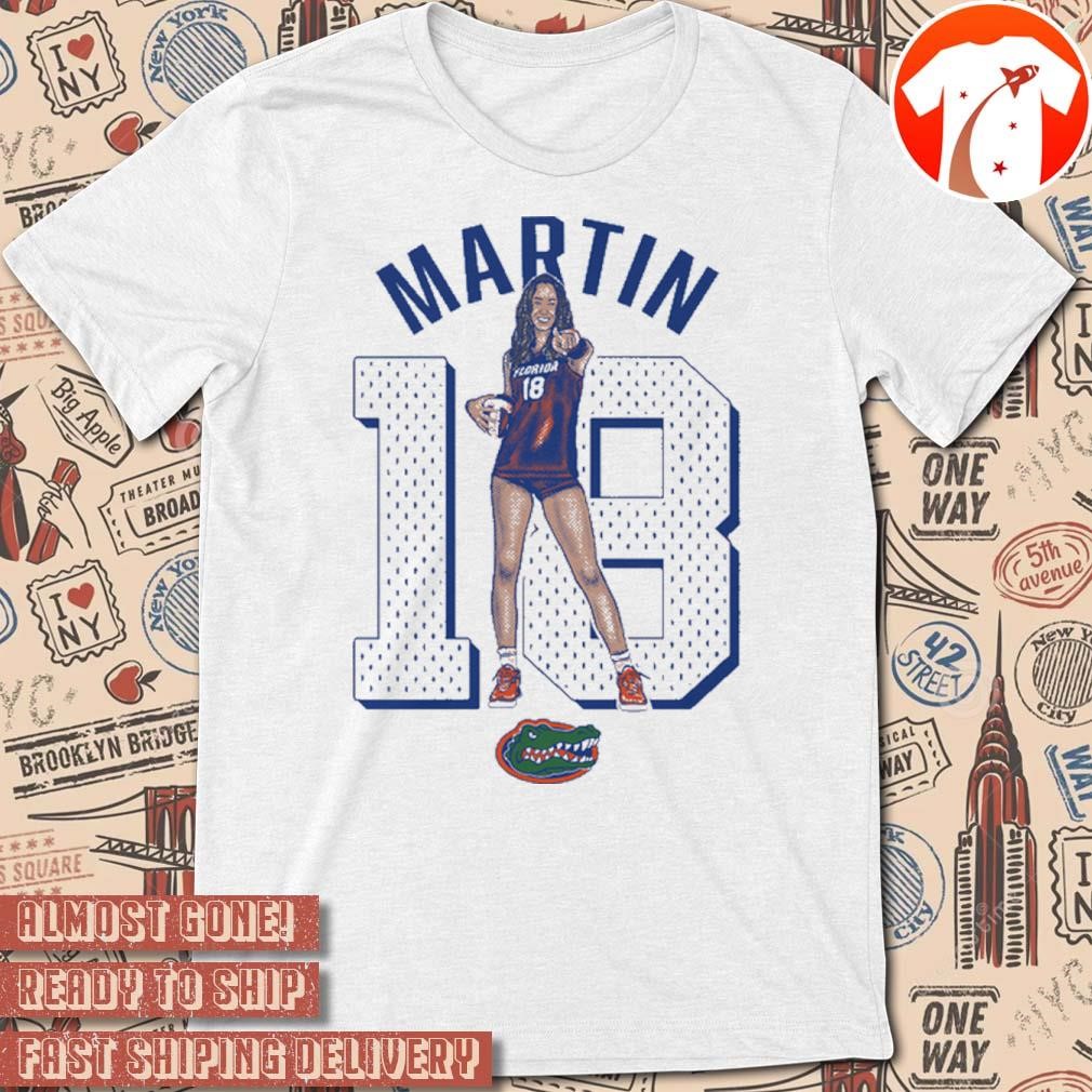 Official Kennedy Martin 18 Florida Gators Baseball Cartoon Painting t-shirt