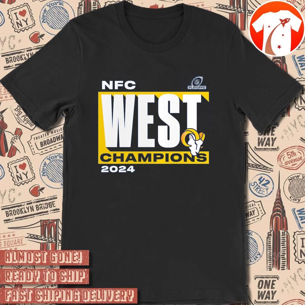 Official Los Angeles Rams NFL Football Playoffs 2024 NFC West Division Champions Conquer t-shirt