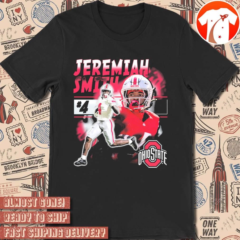 Official Ohio State Buckeyes Football 4 Jeremiah Smith Freshman Record Graphic t-shirt