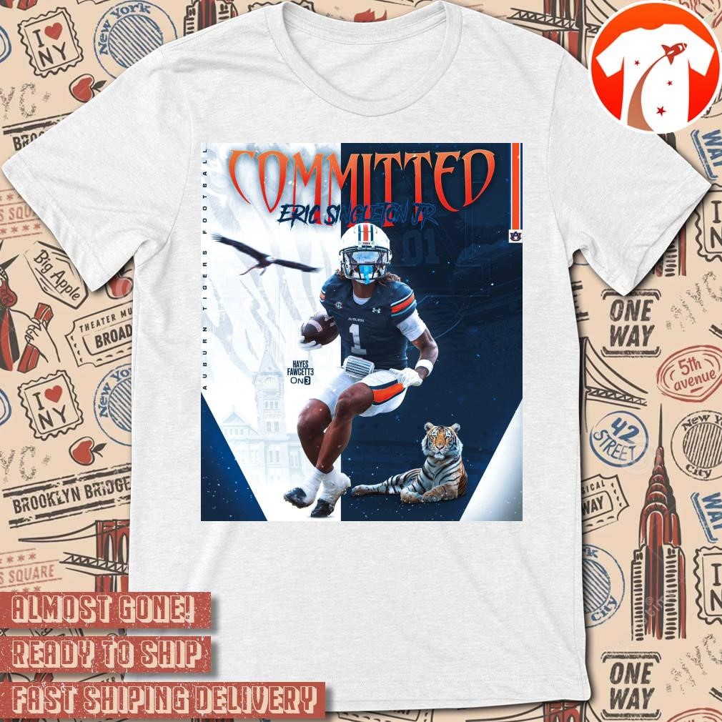 Official Poster Auburn Tigers Committed Eric Singleton Jr Hayesfawcett3 Merry Early Christmas t-shirt