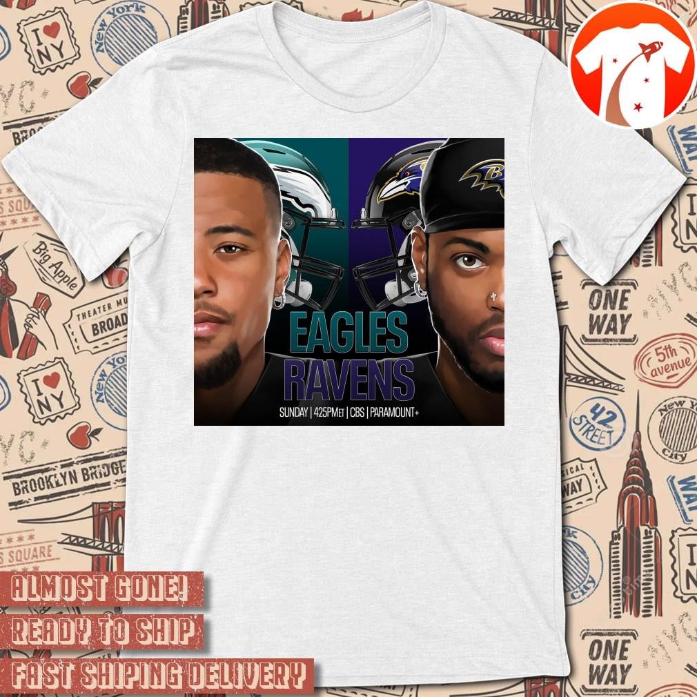 Official Poster Barkley Philadelphia Eagles vs. Henry Baltimore Ravens NFL Football December 1 2024 t-shirt