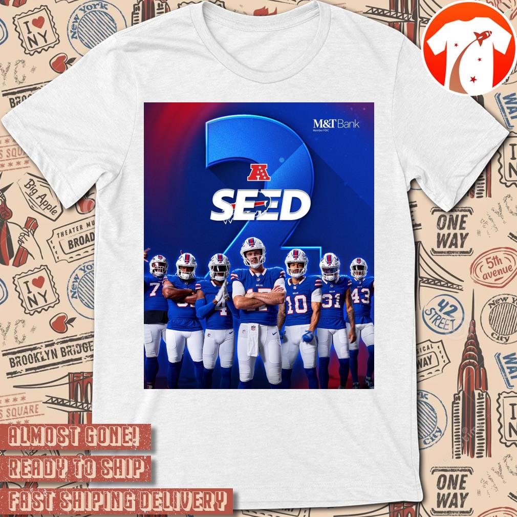 Official Poster Buffalo Bills Football NFL Football American Football Conference No. 2 Seed M&T Bank t-shirt