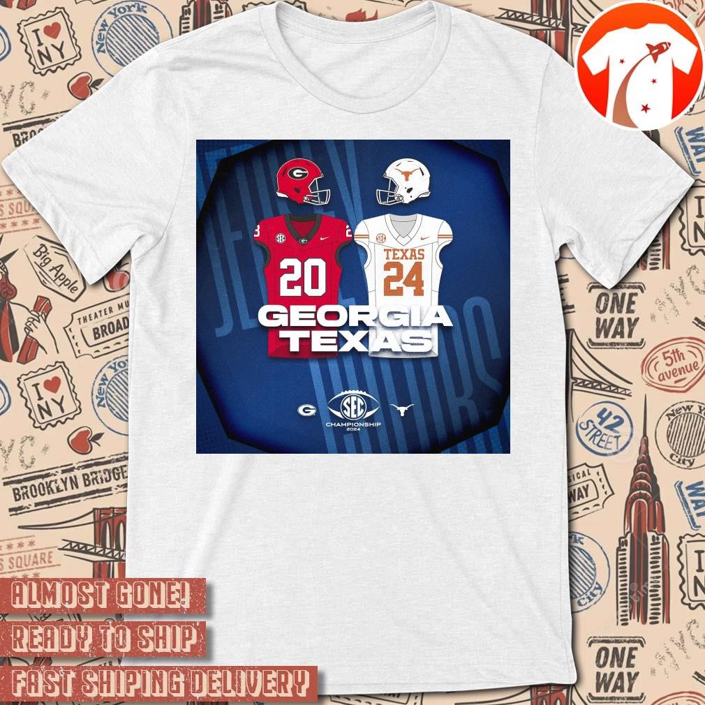 Official Poster Georgia Bulldogs Vs Texas Longhorns SEC Championship 2024 It Just Means More t-shirt