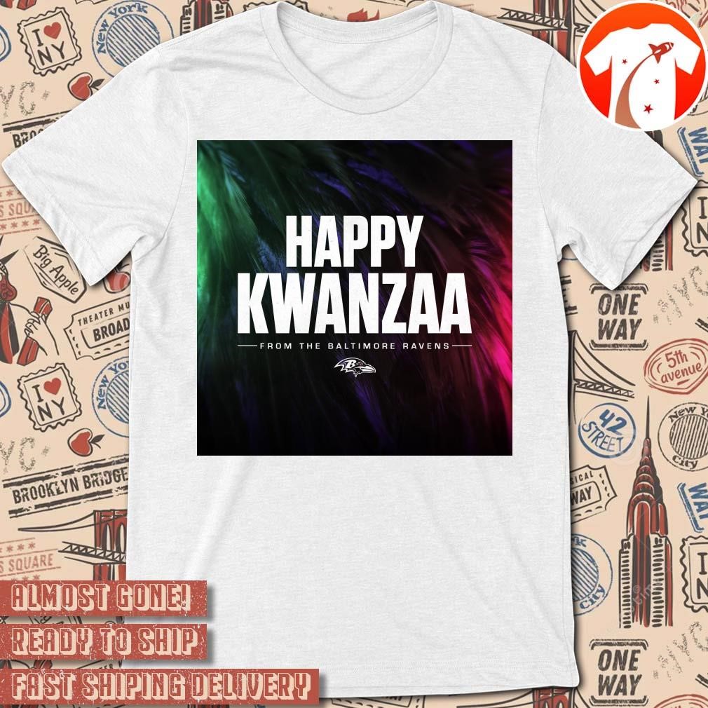 Official Poster Happy Kwanzaa From The Baltimore Ravens NFL Football 2024 t-shirt