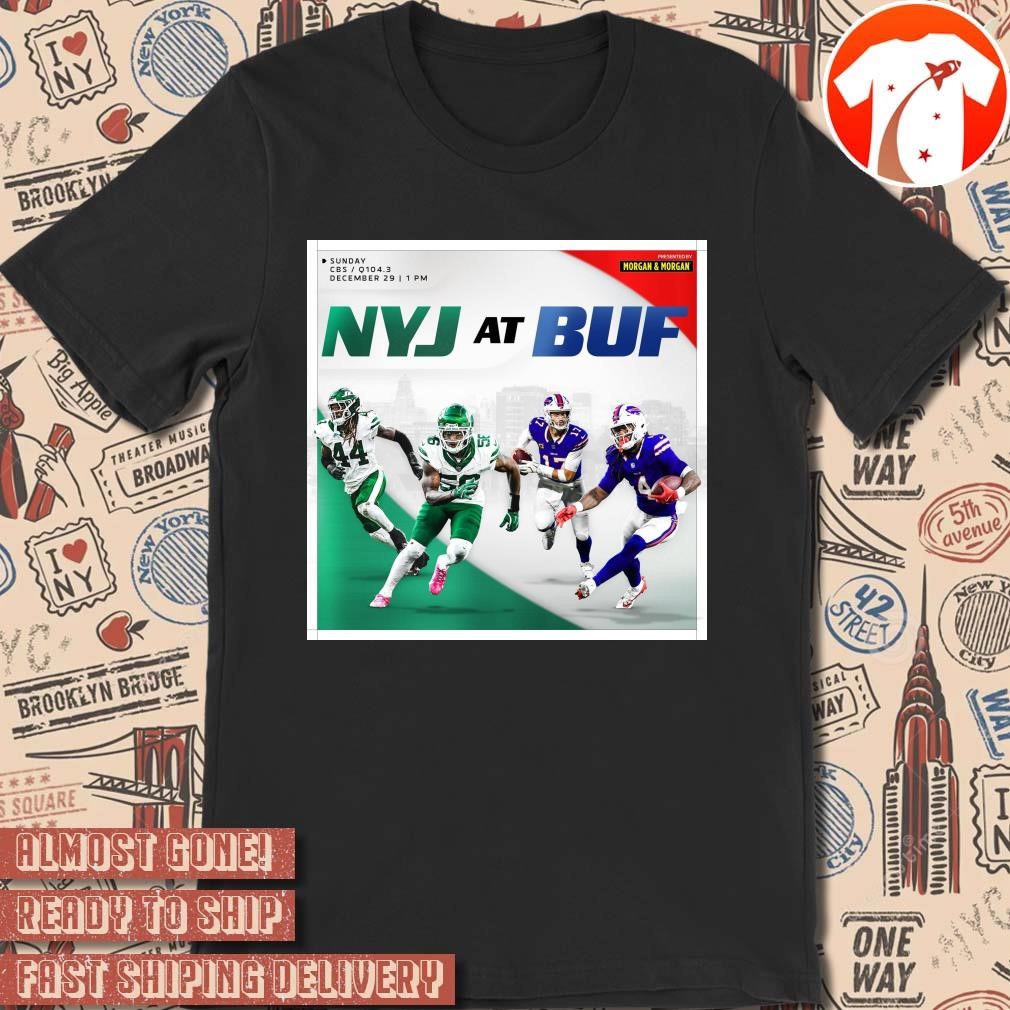 Official Poster Jamien Sherwood And Quincy Williams New York Jets vs Buffalo Bills Sunday December 29 2024 NFL Football t-shirt