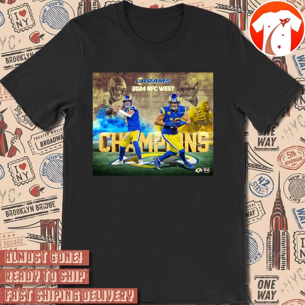 Official Poster Los Angeles Rams 2024 NFC West Division Champions NFL Football t-shirt