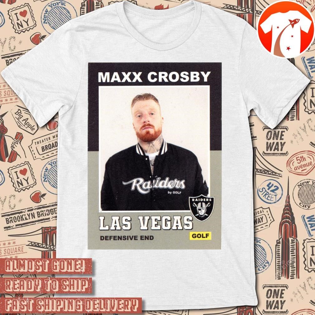 Official Poster Maxx Crosby Las Vegas Defensive End By Golf Saturday December 14 NFL Football t-shirt