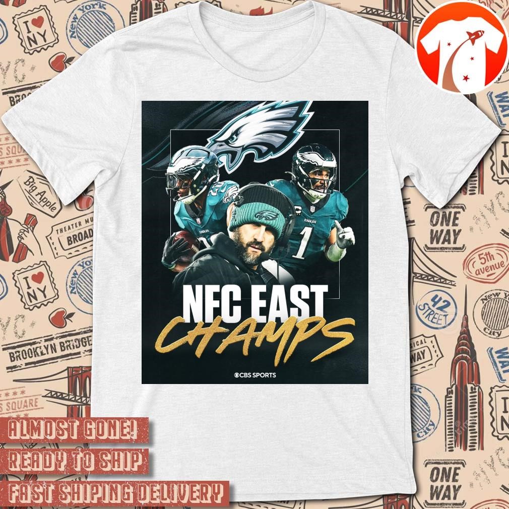 Official Poster Philadelphia Eagles win Dallas Cowboys 2024 NFC East Champs CBS Sports t-shirt