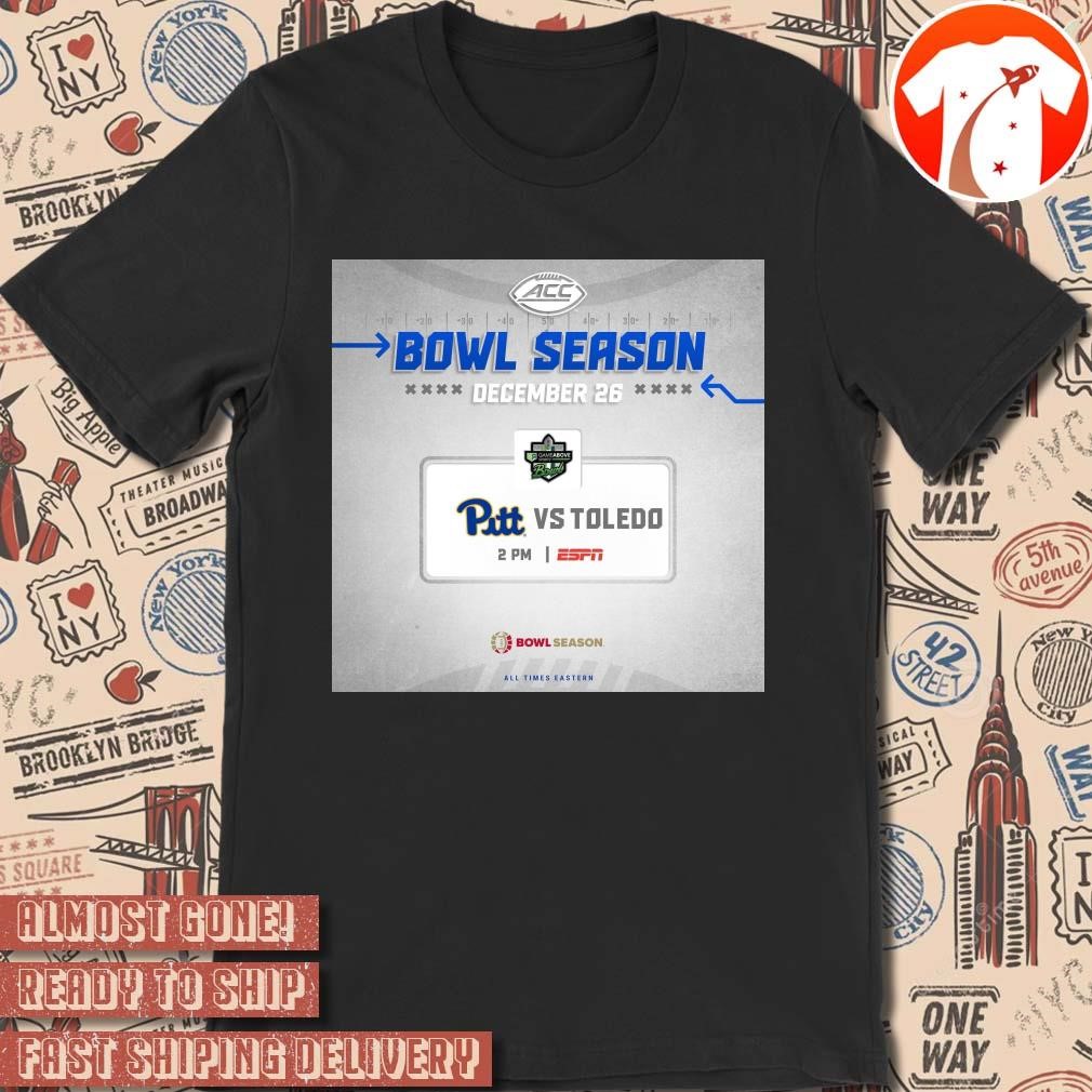 Official Poster Pittsburgh Panthers vs Toledo Rockets ACC Bowl Football Season December 26 All Times Eastern t-shirt