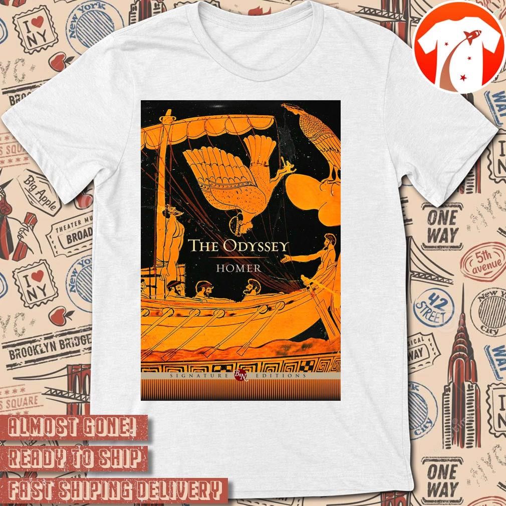 Official Poster The Odyssey Homer Signature Editions Starring Tom Holland Zendaya Anne Hathaway t-shirt