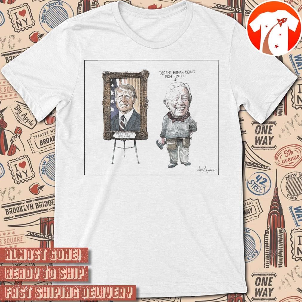 Official RIP Jimmy Carter Decent Human Being 1924-2024 Painting t-shirt