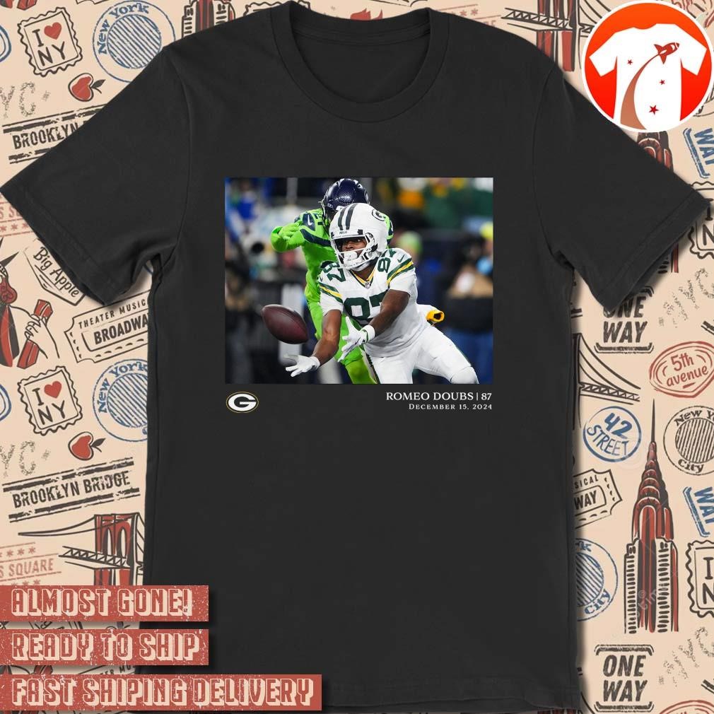 Official Romeo Doubs Green Bay Packers NFL Football Flash Features Week 15 December 15 2024 t-shirt