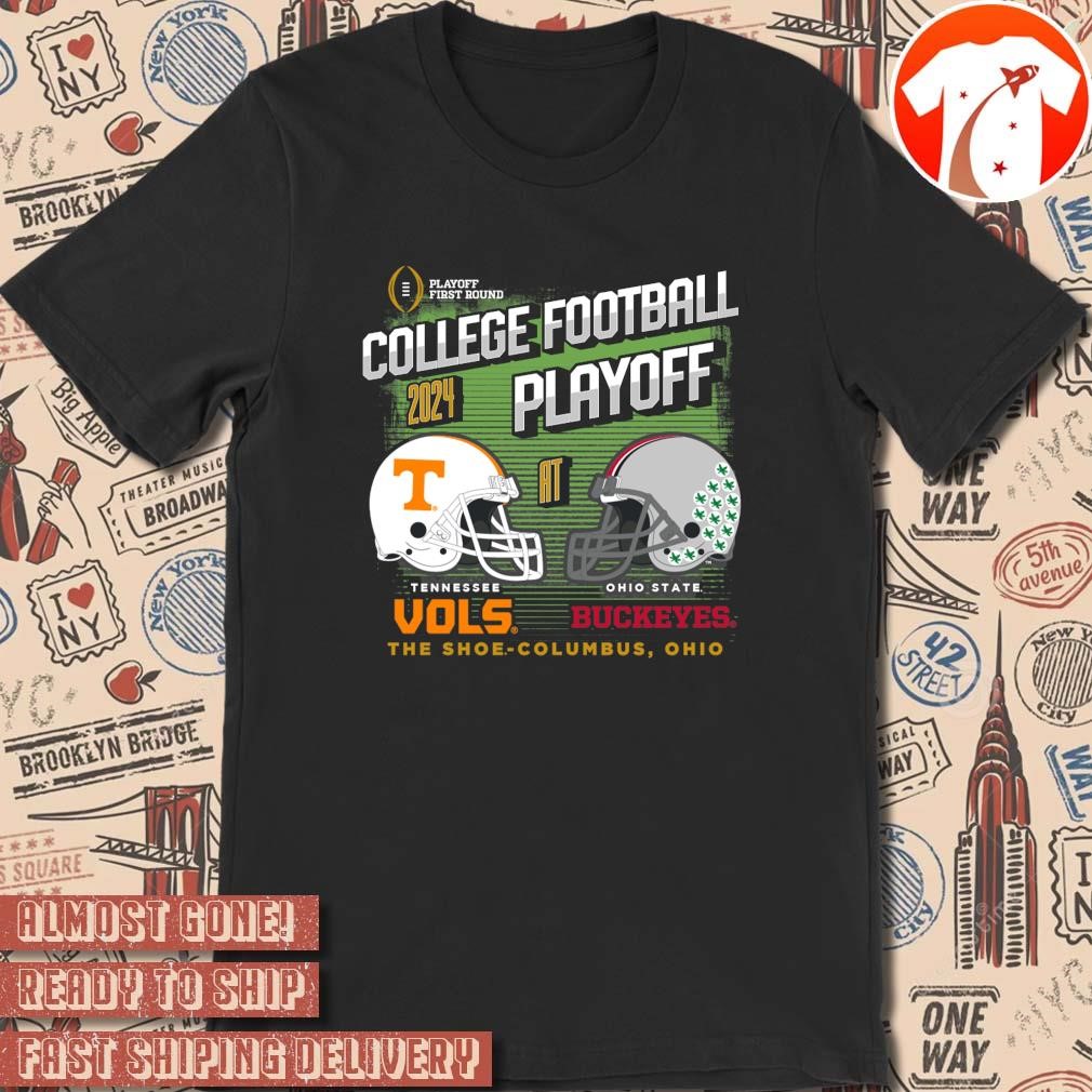 Official Tennessee Vols At Ohio State Buckeyes Helmet College Football Playoff The Shoe-columbus Ohio Matchup 2024 Vintage t-shirt