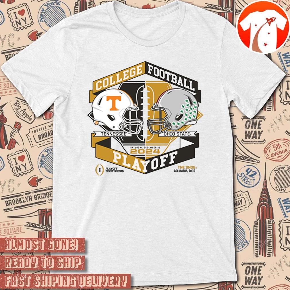 Official The University Of Tennessee Vols At Ohio State Buckeyes College Football Playoff Sat December 21 2024 The Shoe Columbus Ohio Vintage t-shirt