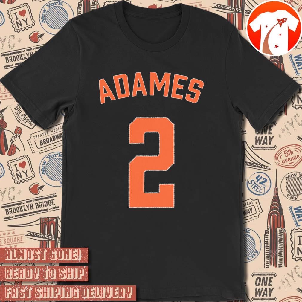 Official Willy Adames Number 2 San Francisco Giants MLB Baseball 2025 t-shirt