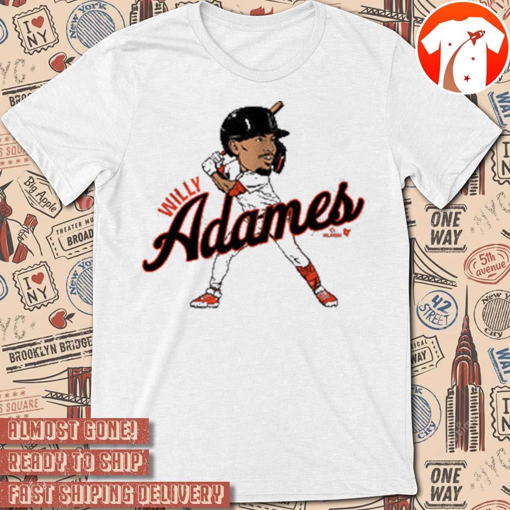 Official Willy Adames San Francisco Giants Caricature MLB Baseball 2025 Painting t-shirt