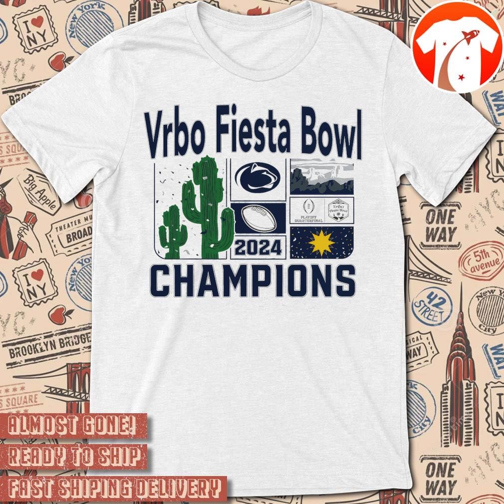 Official Penn State Nittany Lions College Football Playoff Quarterfinal 2024 Vrbo Fiesta Bowl Champions Victory Ahead Vintage t-shirt