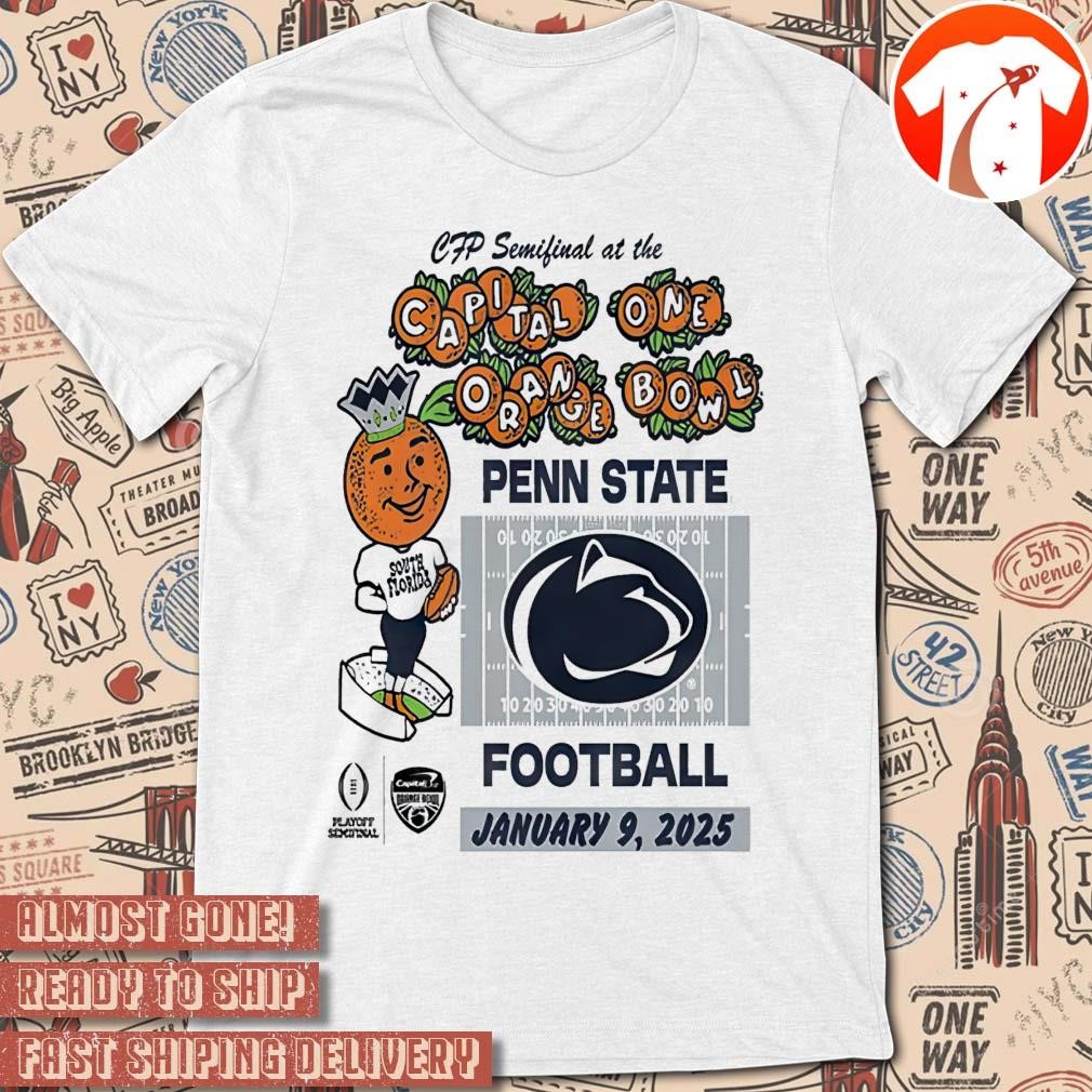 Official Penn State Nittany Lions Football 2025 CFP Semifinal At The Capital One Orange Bowl Bound January 9 Vintage t-shirt